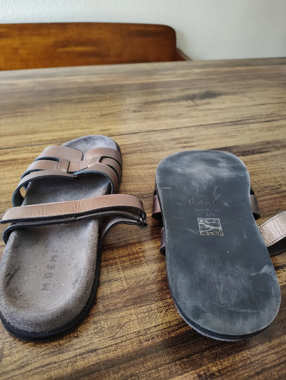 M.Gemi Emanuela in cocoa Leather Size 40 9 Sandals